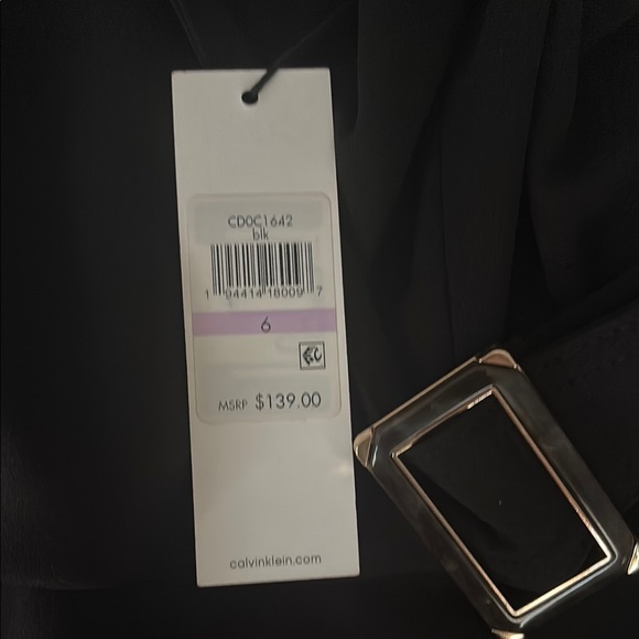 Calvin Klein Black Jumpsuit with Gold Accent - Picture 13 of 13